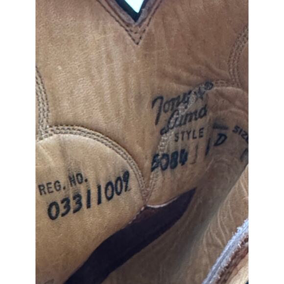 Tony Lama 6084 Brown Marble Leather Western Cowboy Boot Size 6 D Men  / Woman 8 - Picture 13 of 16